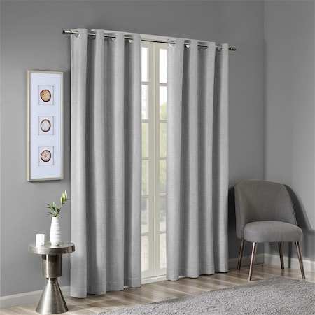 Sunsmart 50 x 54 in. Printed Heathered Blackout Panel - Gray SS40-0026